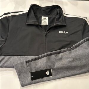 Adidas Black and Gray Sweatshirts with Classic Stripe Design         boys 18/20